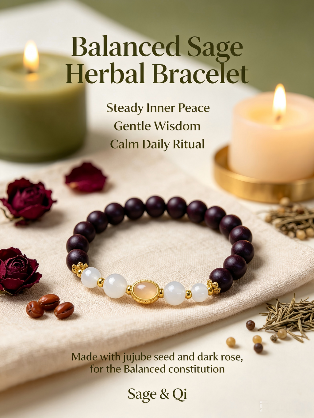 The Balanced Sage | Aether Serenity Aroma Bracelet