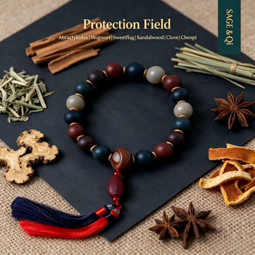 Five Elements Sacred Aura Bracelet – Protection Field Herbal Aroma Bead Bracele