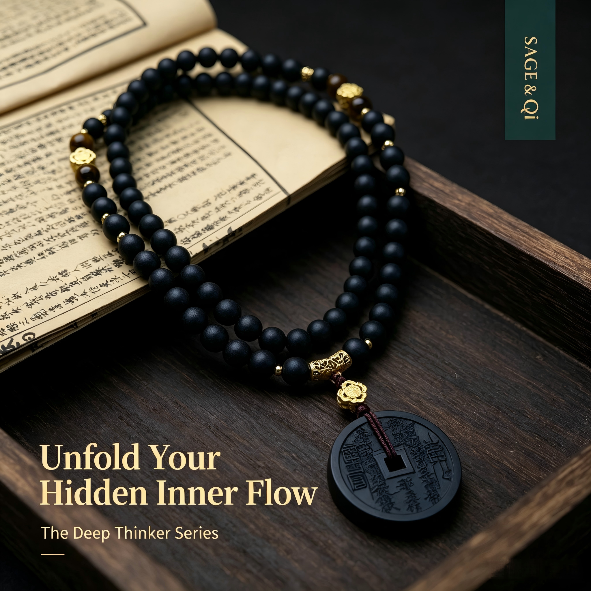 The Deep Thinker | Aether Flow Scripture Talisman Aroma Neclace